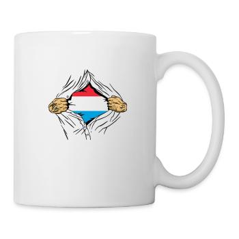 Drapeau luxembourgeois Drapeau luxembourgeois Accueil - Mug blanc - blanc - Droite