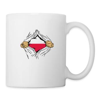 Drapeau de Pologne utilisé Look Polska Drapeau polonais - Mug blanc - blanc - Droite