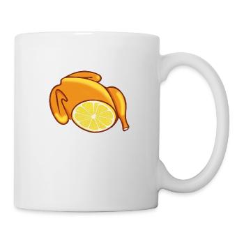 poulet, poulet, citron, poulet au citron, bande dessinée - Mug blanc - blanc - Droite