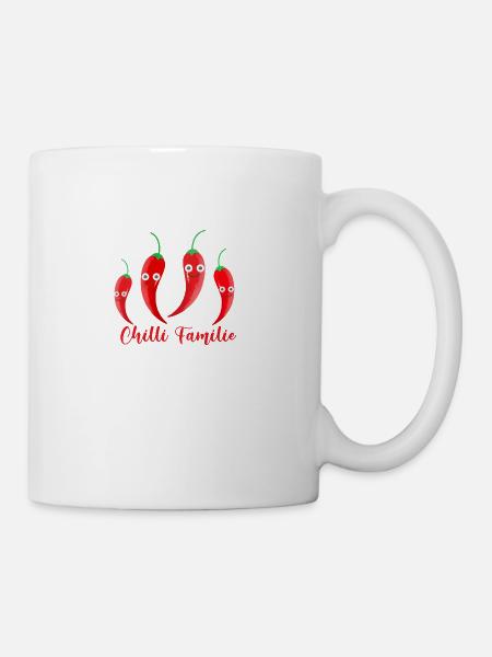 chilli, chilli familie, scharf,gemüse - Tasse - Weiß