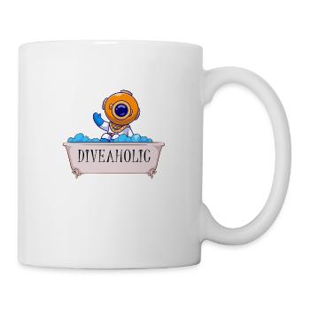 divers diving diving diveaholic addicted to diving - Mug - white - Right