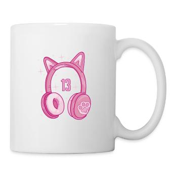 Level 13 Jahre Mädchen Gamer Girl Gaming Zocker - Tasse - Weiß - Rechts