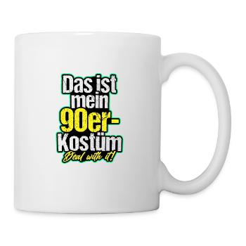 Mein Neunziger Kostüm 90er 80er 70er Party Retro - Tasse - Weiß - Rechts