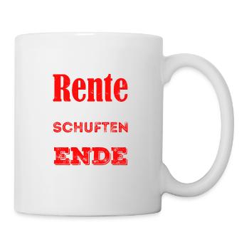 Rente Das Schuften hat ein Ende Rentner Pension - Tasse - Weiß - Rechts