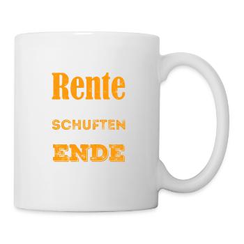 Rente Das Schuften hat ein Ende Rentner Pension - Tasse - Weiß - Rechts
