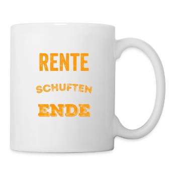 Rente Das Schuften hat ein Ende Rentner Pension - Tasse - Weiß - Rechts