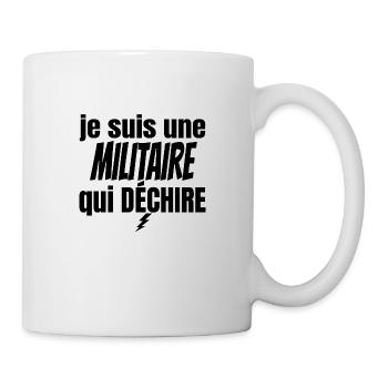 militaire qui déchire - Mug blanc - blanc - Droite