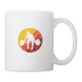 Bodybuilding Bodybuilder GYM Fitnessstudio Retro - Tasse - Weiß - Rechts