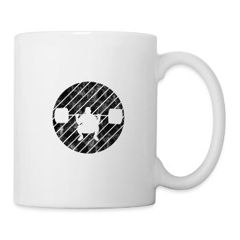 Bodybuilding Bodybuilder GYM Fitnessstudio Retro - Tasse - Weiß - Rechts