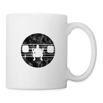 Bodybuilding Bodybuilder GYM Fitnessstudio Retro - Tasse - Weiß - Rechts