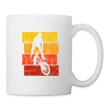 Cadeau rétro de vélo de vélo BMX Vélo Motocross - Mug blanc - blanc - Droite
