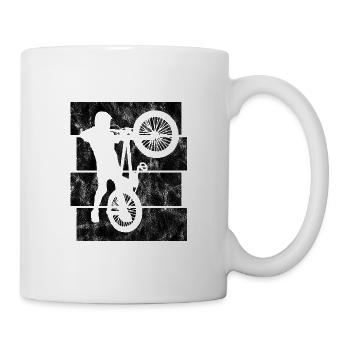 BMX Rad Fahrrad Retro Geschenk Bicycle Motocross - Tasse - Weiß - Rechts
