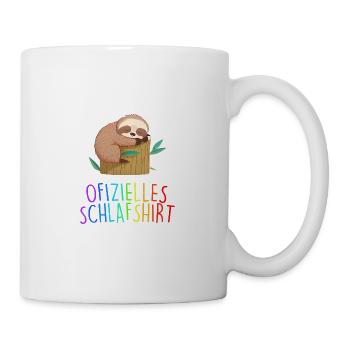 Offizielles Schlafshirt Faultier Schlafanzug - Tasse - Weiß - Rechts