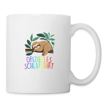Offizielles Schlafshirt Faultier Schlafanzug - Tasse - Weiß - Rechts