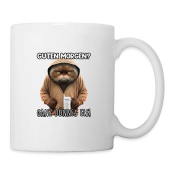 Kaffee Morgenmuffel Mitarbeiter Spruch Kaffee & - Tasse - Weiß - Rechts