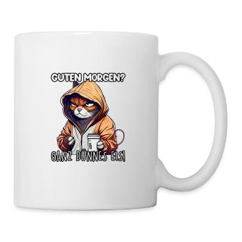 Kaffee Morgenmuffel Mitarbeiter Spruch Kaffee & - Tasse - Weiß - Rechts
