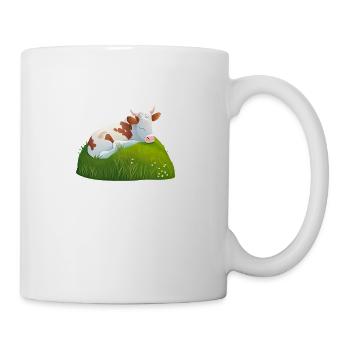 Lieblings Schlafshirt Kuh Kühe Schlafanzug - Tasse - Weiß - Rechts