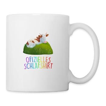 Offizielles Schlafshirt Kuh Schlafanzug - Tasse - Weiß - Rechts