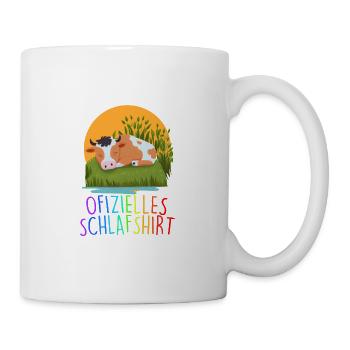 Offizielles Schlafshirt Kuh Schlafanzug - Tasse - Weiß - Rechts