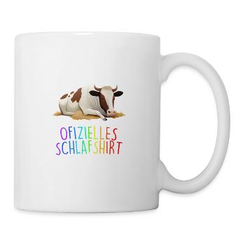 Offizielles Schlafshirt Kuh Schlafanzug - Tasse - Weiß - Rechts