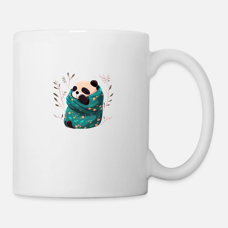 Offizielles Schlafshirt Panda Pandabär Nachtshirt - Tasse - Weiß