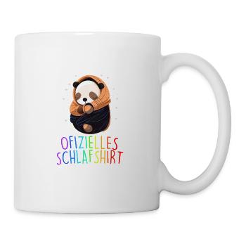 Offizielles Schlafshirt Panda Pandabär Nachtshirt - Tasse - Weiß - Rechts