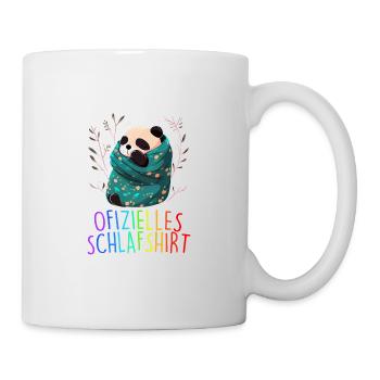 Offizielles Schlafshirt Panda Pandabär Nachtshirt - Tasse - Weiß - Rechts