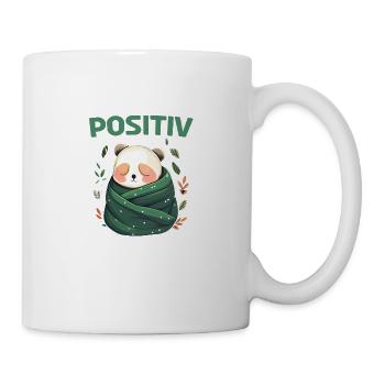 Positiv Müde Panda Pandabären Fun Nachthemd Pajama - Tasse - Weiß - Rechts