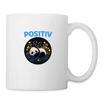 Positiv Müde Panda Pandabären Fun Nachthemd Pajama - Tasse - Weiß - Rechts