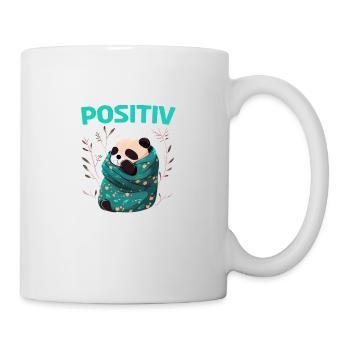 Positiv Müde Panda Pandabären Fun Nachthemd Pajama - Tasse - Weiß - Rechts