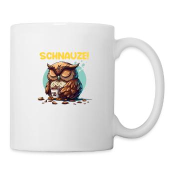 Nachtschicht Kaffee Eule Nachtdienst Schichtarbeit - Tasse - Weiß - Rechts