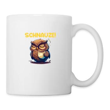 Nachtschicht Kaffee Eule Nachtdienst Schichtarbeit - Tasse - Weiß - Rechts
