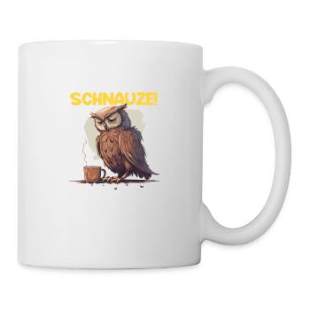 Nachtschicht Kaffee Eule Nachtdienst Schichtarbeit - Tasse - Weiß - Rechts