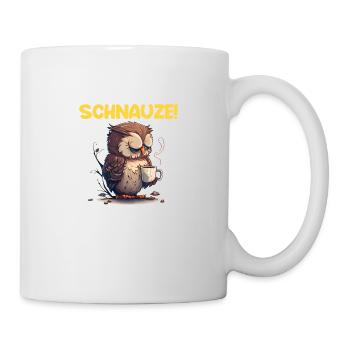 Nachtschicht Kaffee Eule Nachtdienst Schichtarbeit - Tasse - Weiß - Rechts