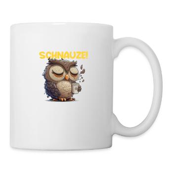 Nachtschicht Kaffee Eule Nachtdienst Schichtarbeit - Tasse - Weiß - Rechts