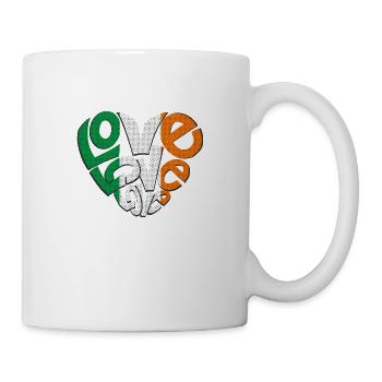 Ireland Flag Heart Irish Flag Dublin - Mug - white - Right
