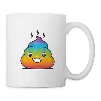 Caca arc-en-ciel - Mug blanc - blanc - Droite