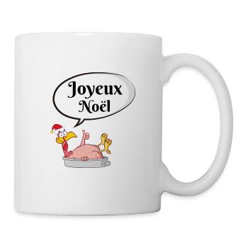 joyeux noel, dinde - Mug blanc - blanc - Droite