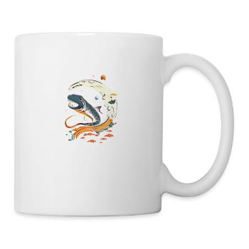 Weltaal Lustiges Angler Aal Wortspiel Wortwitz - Tasse - Weiß - Rechts