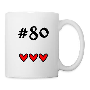 80 YEARS. 80TH ANNIVERSARY. BIRTHDAY 80 YEARS. 80 - Mug - white - Right