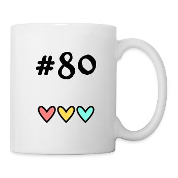 80 YEARS. 80TH ANNIVERSARY. BIRTHDAY 80 YEARS. 80 - Mug - white - Right