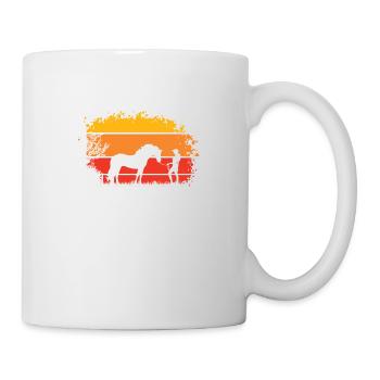 Frau mit Pferd - Tasse - Weiß - Rechts