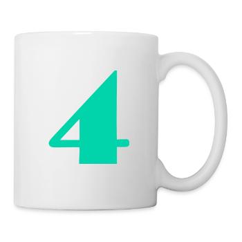 4 JAHRE,4. GEBURTSTAG,4 GEBURTSTAG,4 - Tasse - Weiß - Rechts