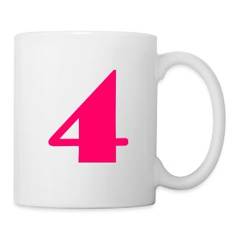 4 JAHRE,4. GEBURTSTAG,4 GEBURTSTAG,4 - Tasse - Weiß - Rechts