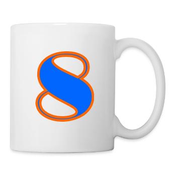 8 JAHRE. 8. JUBILÄUM. GEBURTSTAG 8 JAHRE. 8 - Tasse - Weiß - Rechts