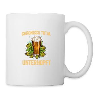 Herren Vatertag Unterhopft Bier Party Männer - Tasse - Weiß - Rechts