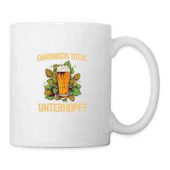 Herren Vatertag Vater Unterhopft Bier Party Saufen - Tasse - Weiß - Rechts