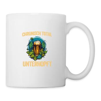 Herren Vatertag Unterhopft Bier Party Männer - Tasse - Weiß - Rechts