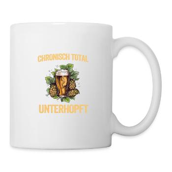 Herren Vatertag Unterhopft Bier Party Lustiger - Tasse - Weiß - Rechts