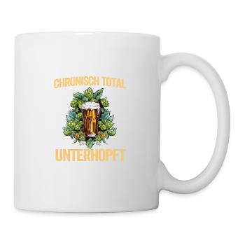 Herren Vatertag Unterhopft Bier Party Lustiger - Tasse - Weiß - Rechts